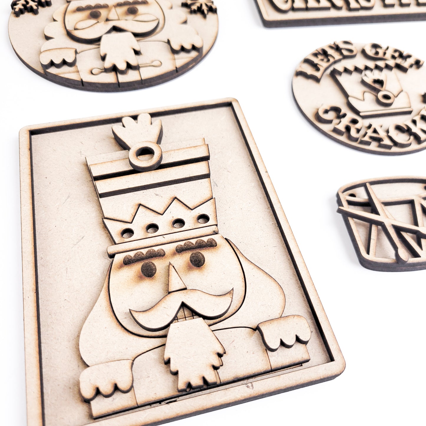 Nuts About Christmas Nutcracker Tiered Tray DIY Paint Kit