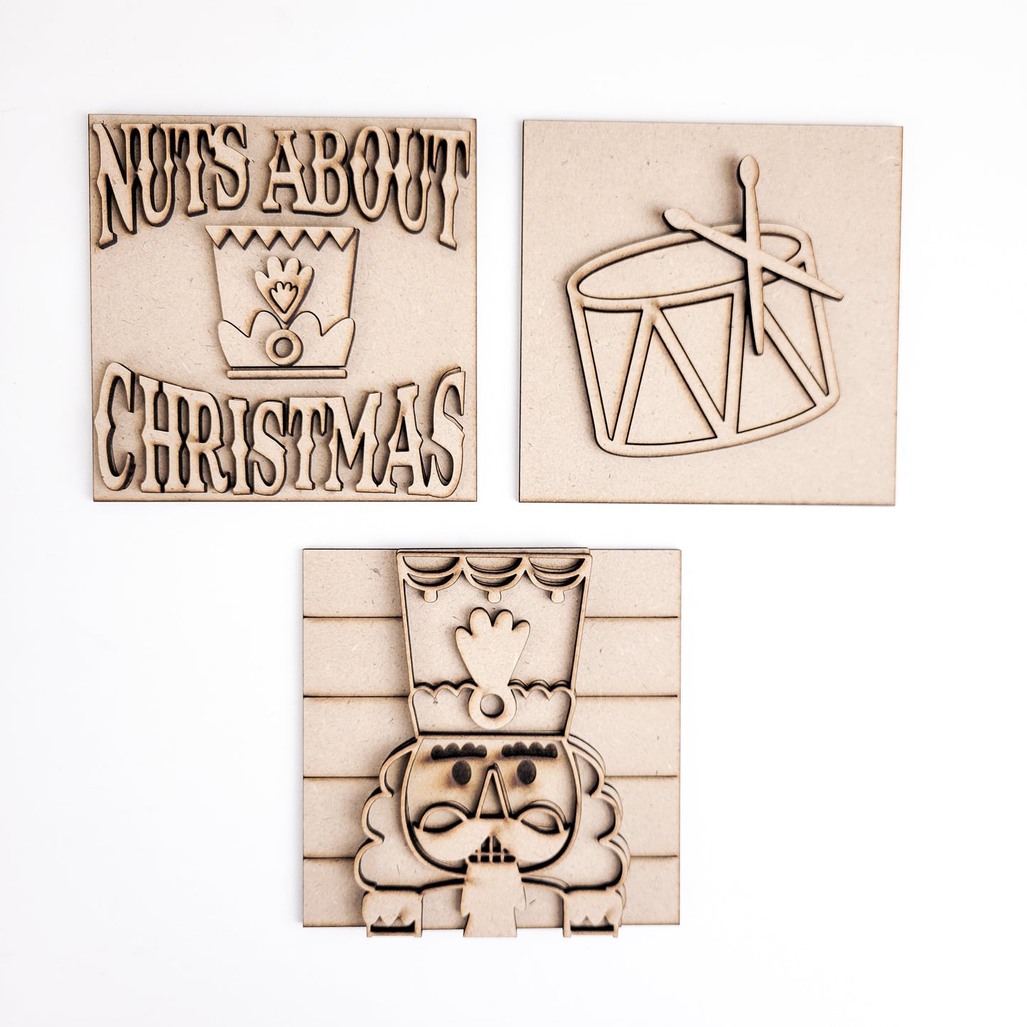 Nuts About Christmas Nutcracker Square Tiles