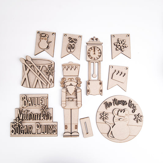 The Nutcracker and Sugar Plums Tiered Tray DIY Paint Kit