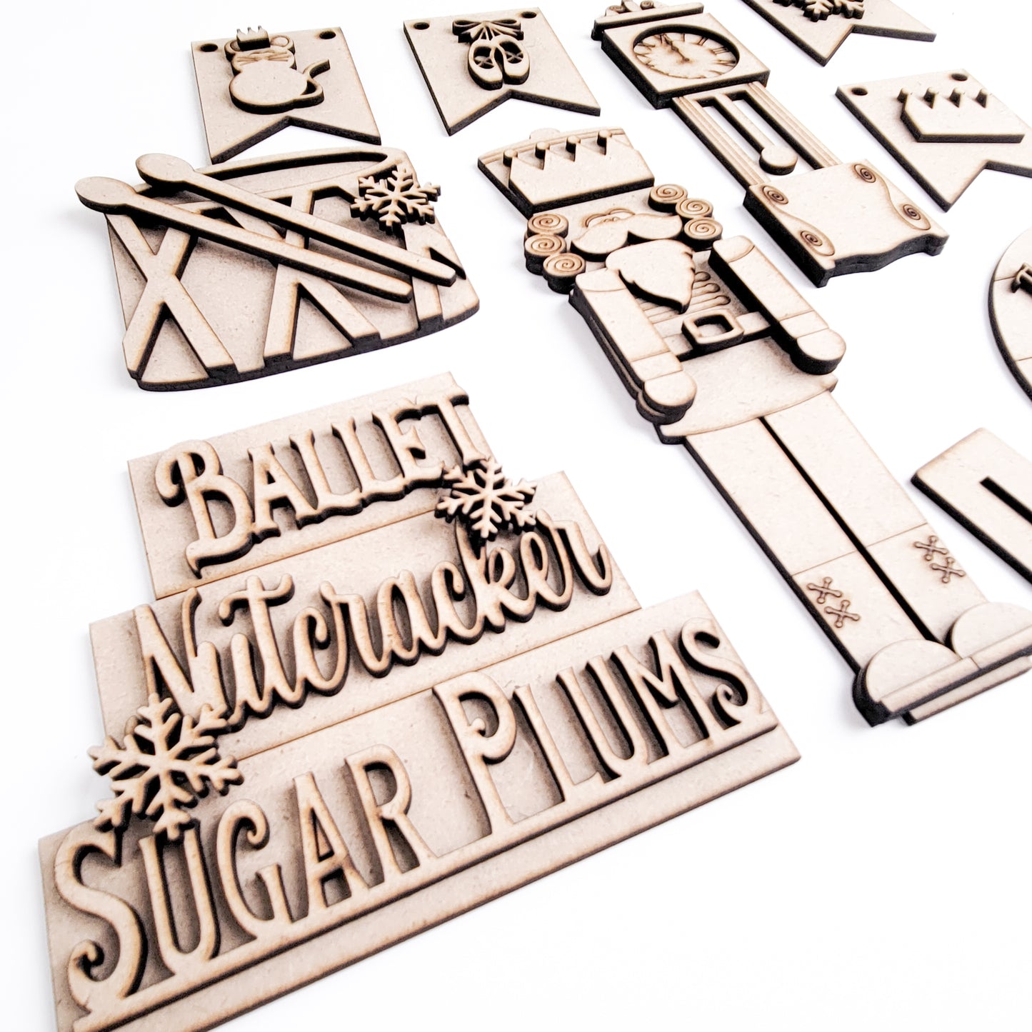 The Nutcracker and Sugar Plums Tiered Tray DIY Paint Kit