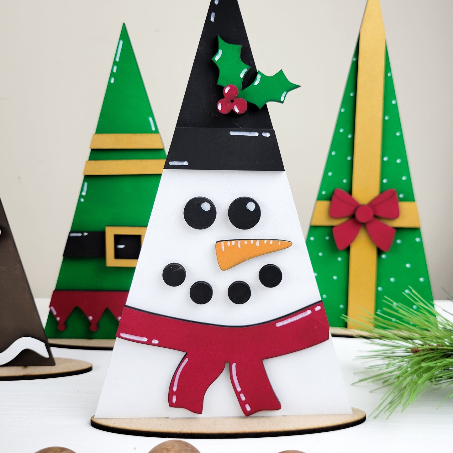 DIY Christmas Trees Standing Decor Set of 5