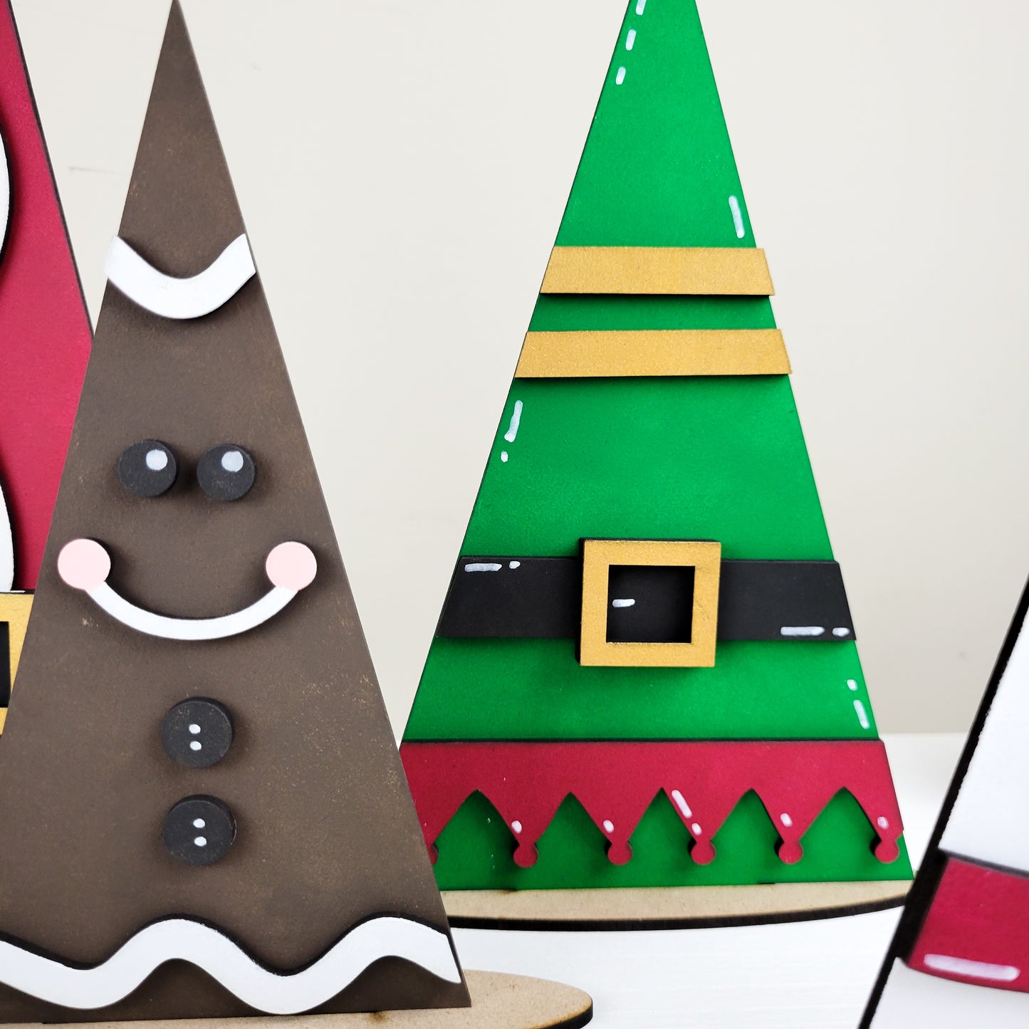 DIY Christmas Trees Standing Decor Set of 5