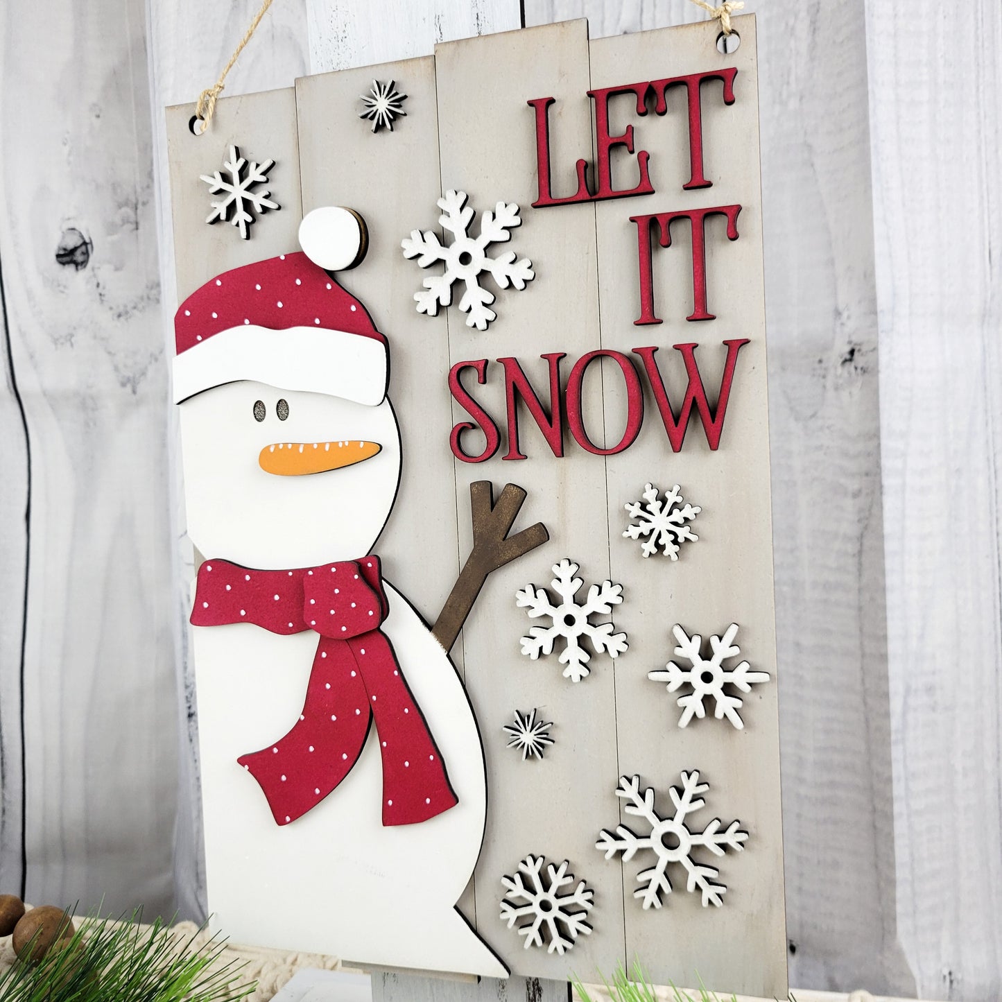 Let It Snow Christmas DIY Sign