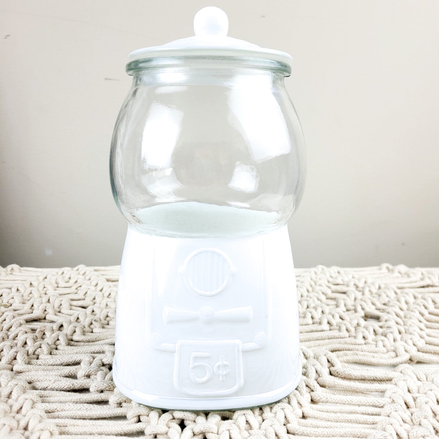 White Gumball Jar- QUANTITIES LIMITED