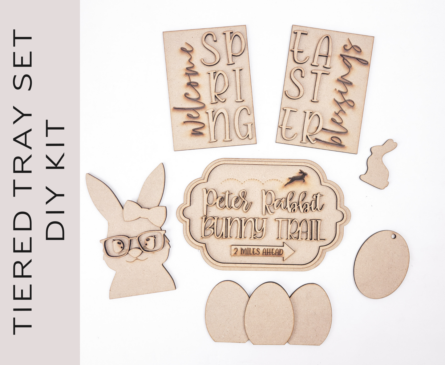 Peter Rabbit Bunny Trail Easter Tiered Tray DIY Paint Kit