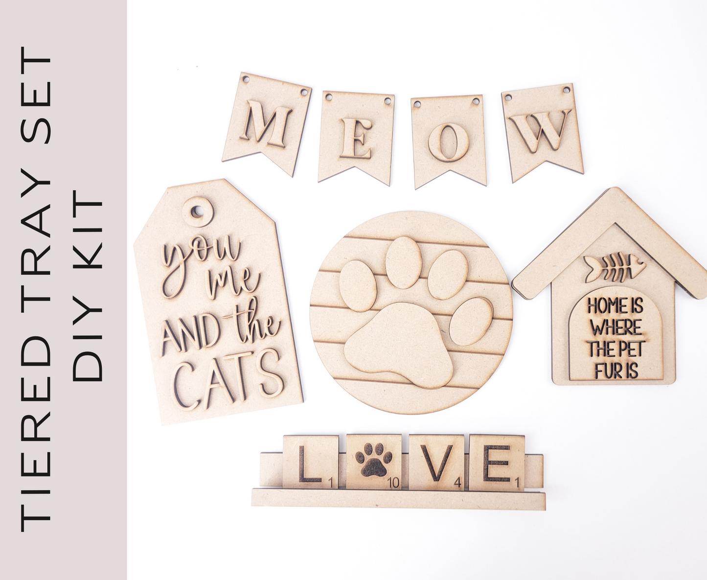 You Me and the Cats Tiered Tray DIY Paint Kit
