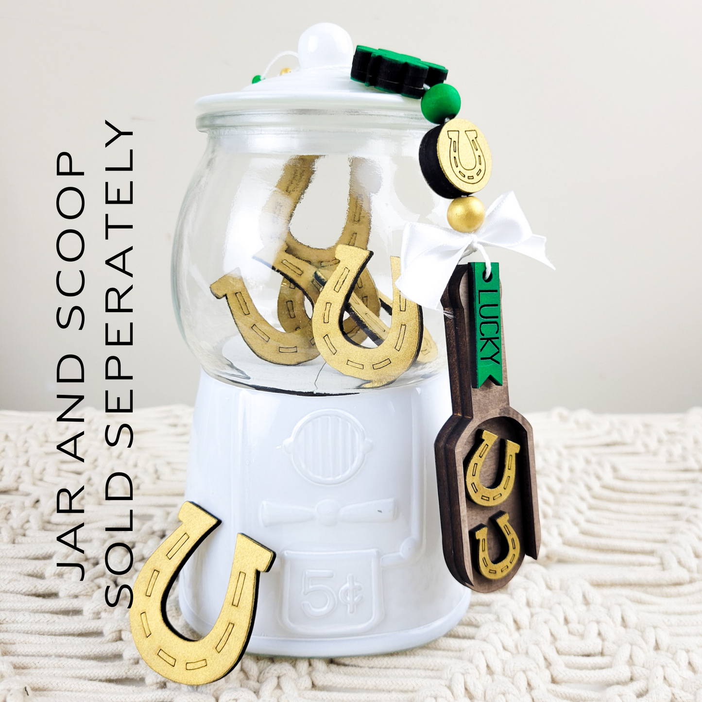 Lucky Horseshoes St. Patrick's Day Gumball Jar Filler