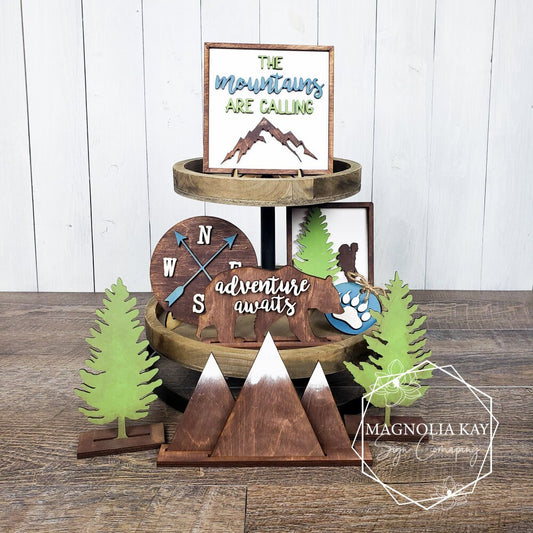 Mountains Are Calling Tiered Tray DIY Paint Kit
