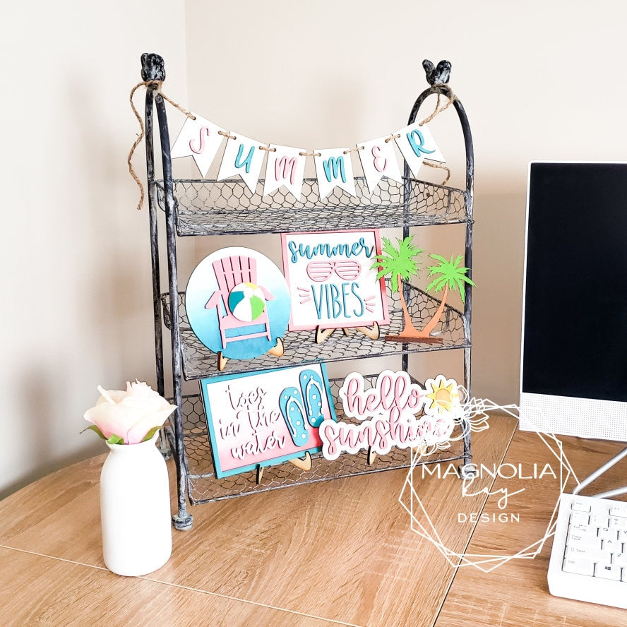 Summer Vibes Tiered Tray DIY Paint Kit