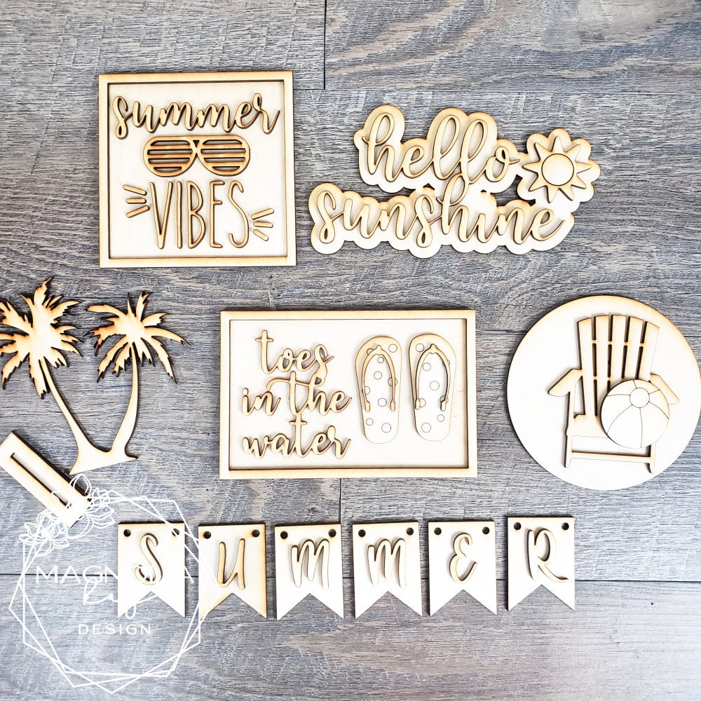 Summer Vibes Tiered Tray DIY Paint Kit