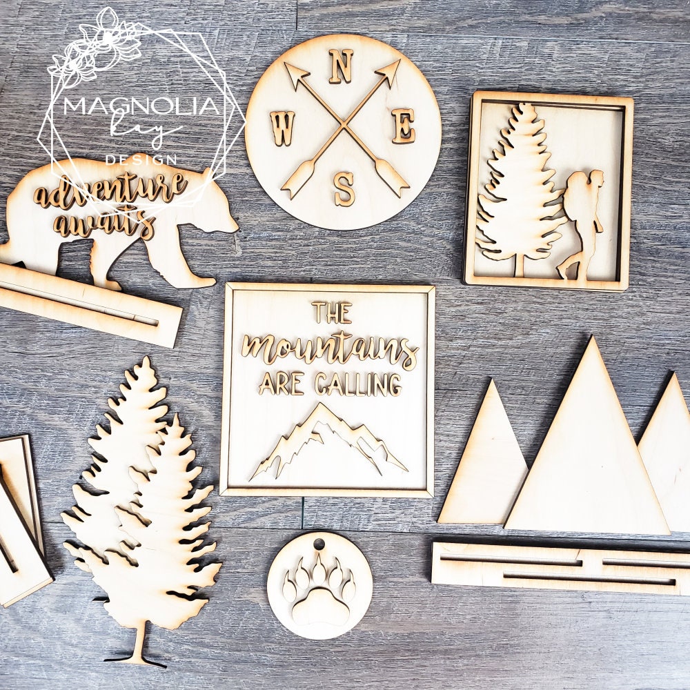 Mountains Are Calling Tiered Tray DIY Paint Kit
