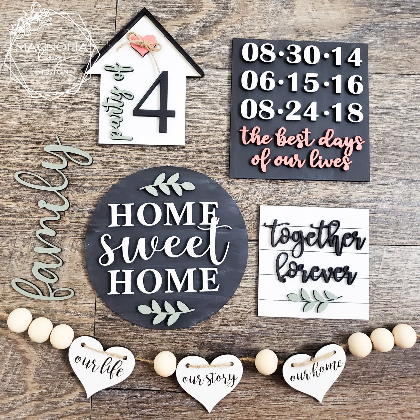 Home Sweet Home Tiered Tray DIY Paint Kit