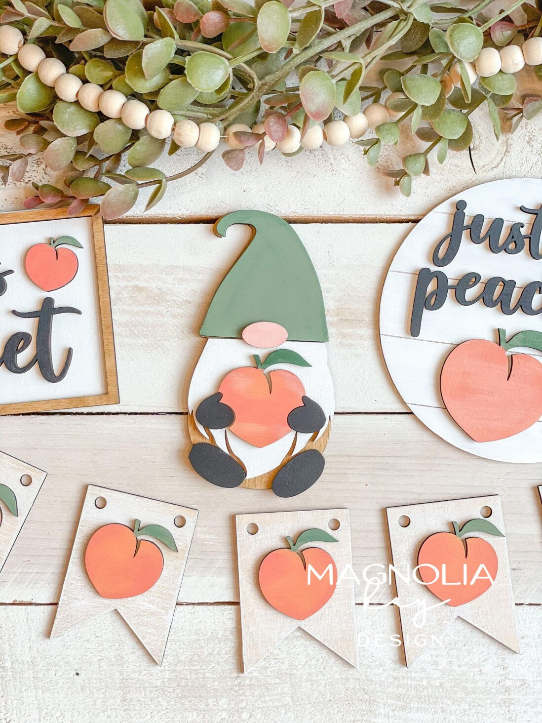 Peaches Spring Tiered Tray DIY Paint Kit