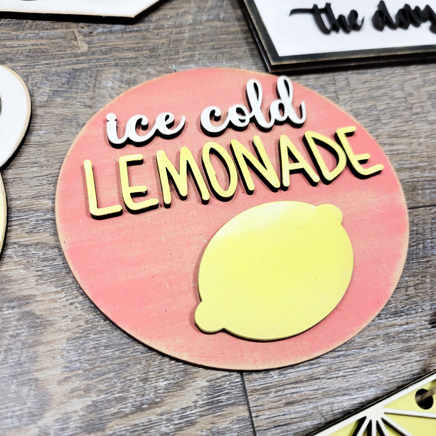 Lemons Lemonade Summer Tiered Tray DIY Paint Kit