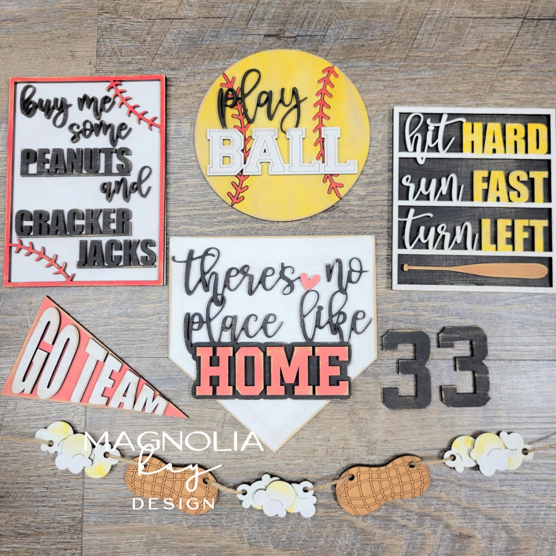 Softball Baseball DIY Tiered Tray Kit