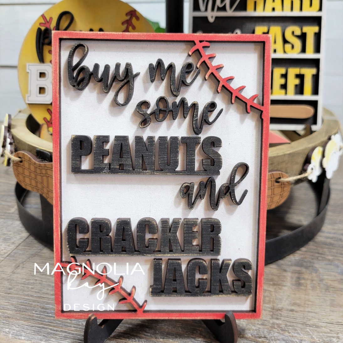 Softball Baseball DIY Tiered Tray Kit