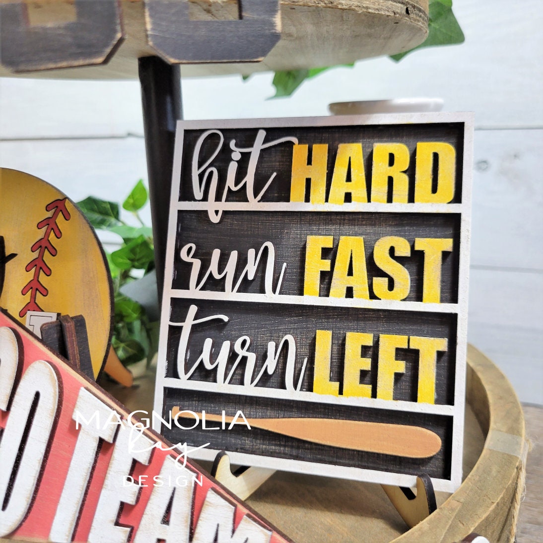 Softball Baseball DIY Tiered Tray Kit
