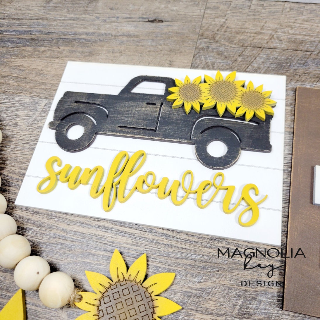 Sunflower Stand Tall Summer Tiered Tray DIY Paint Kit