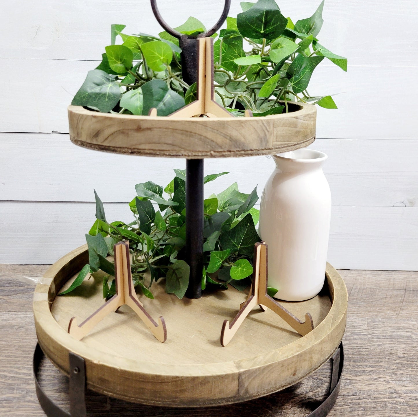 Mini Stands for Tiered Tray Signs Pack of 2 | Tiered Tray Laser Cut Wood Blanks | DIY Kits