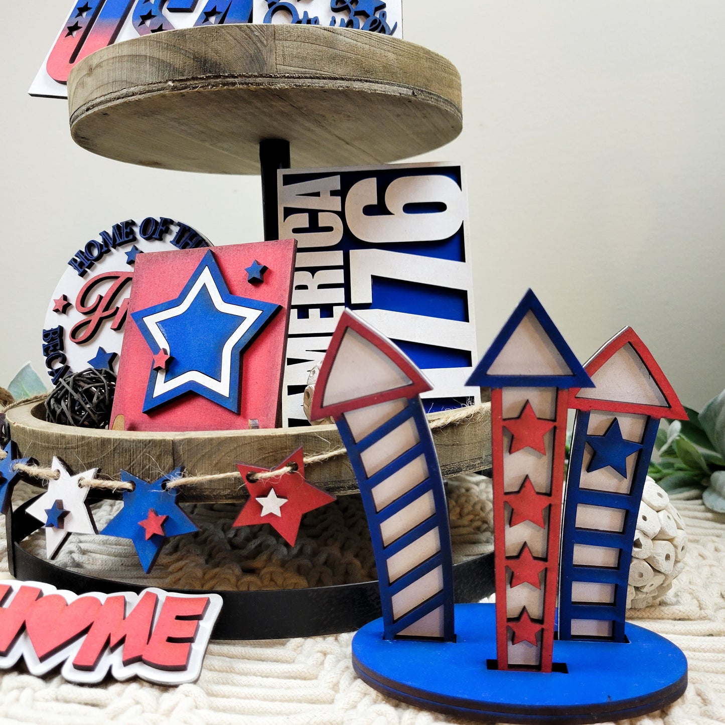 4th of July Tiered Tray DIY Paint Kit