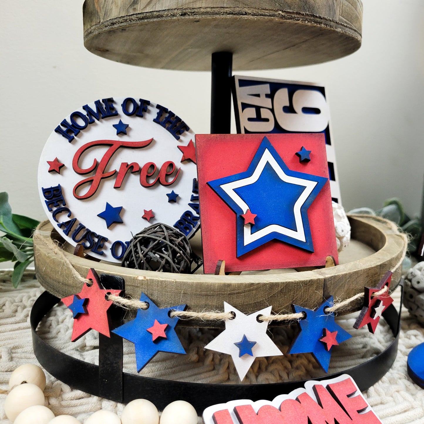 4th of July Tiered Tray DIY Paint Kit
