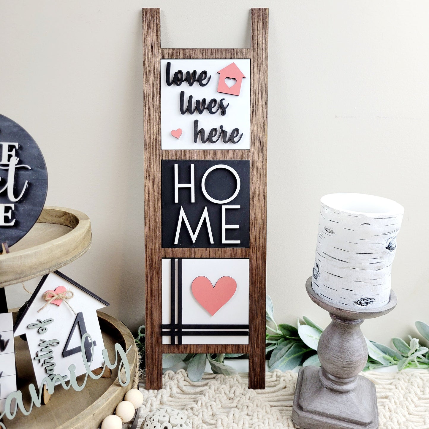 Love Lives Here Home Square Tiles