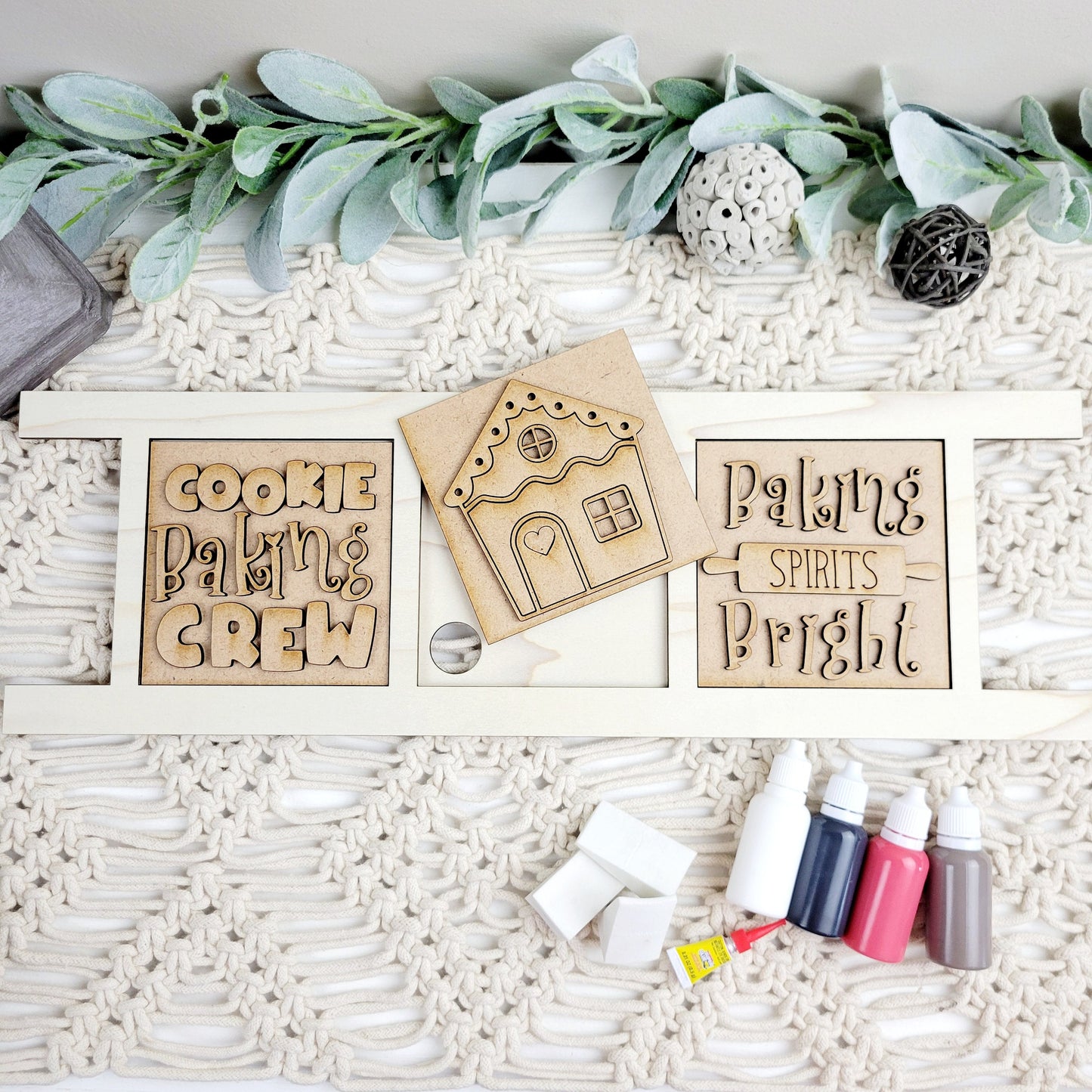 Cookie Baking Crew Square Tiles