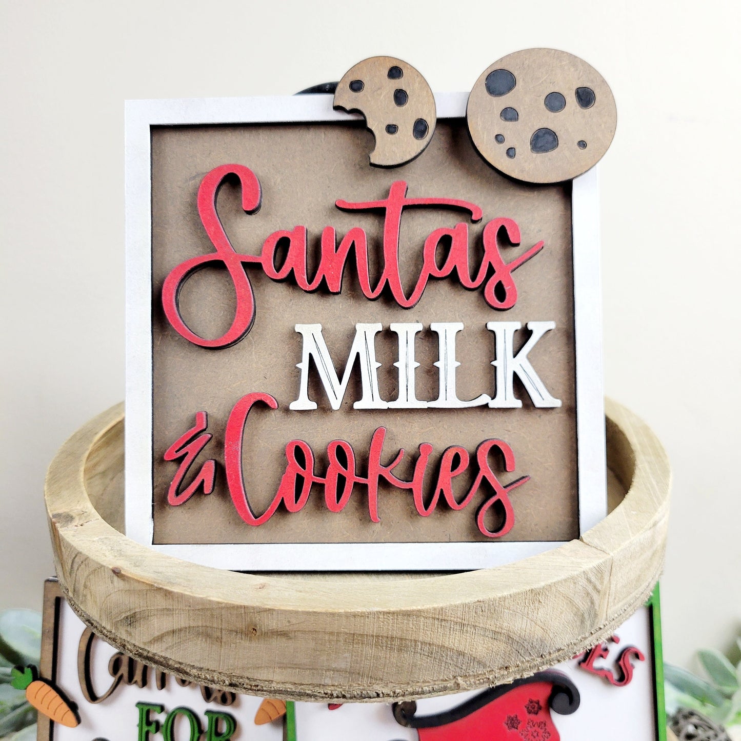 Christmas Santa Stop Here Tray DIY Paint Kit