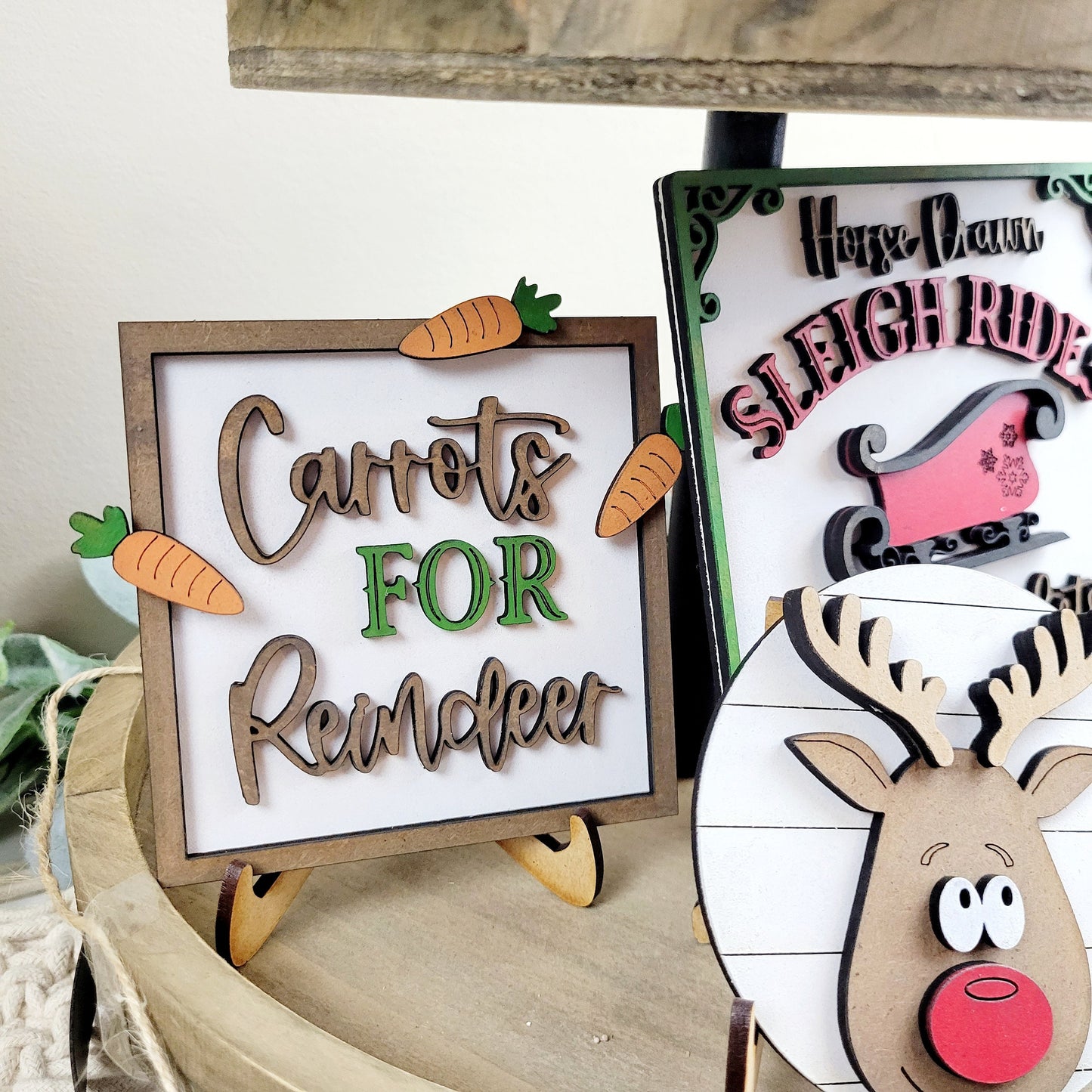Christmas Santa Stop Here Tray DIY Paint Kit