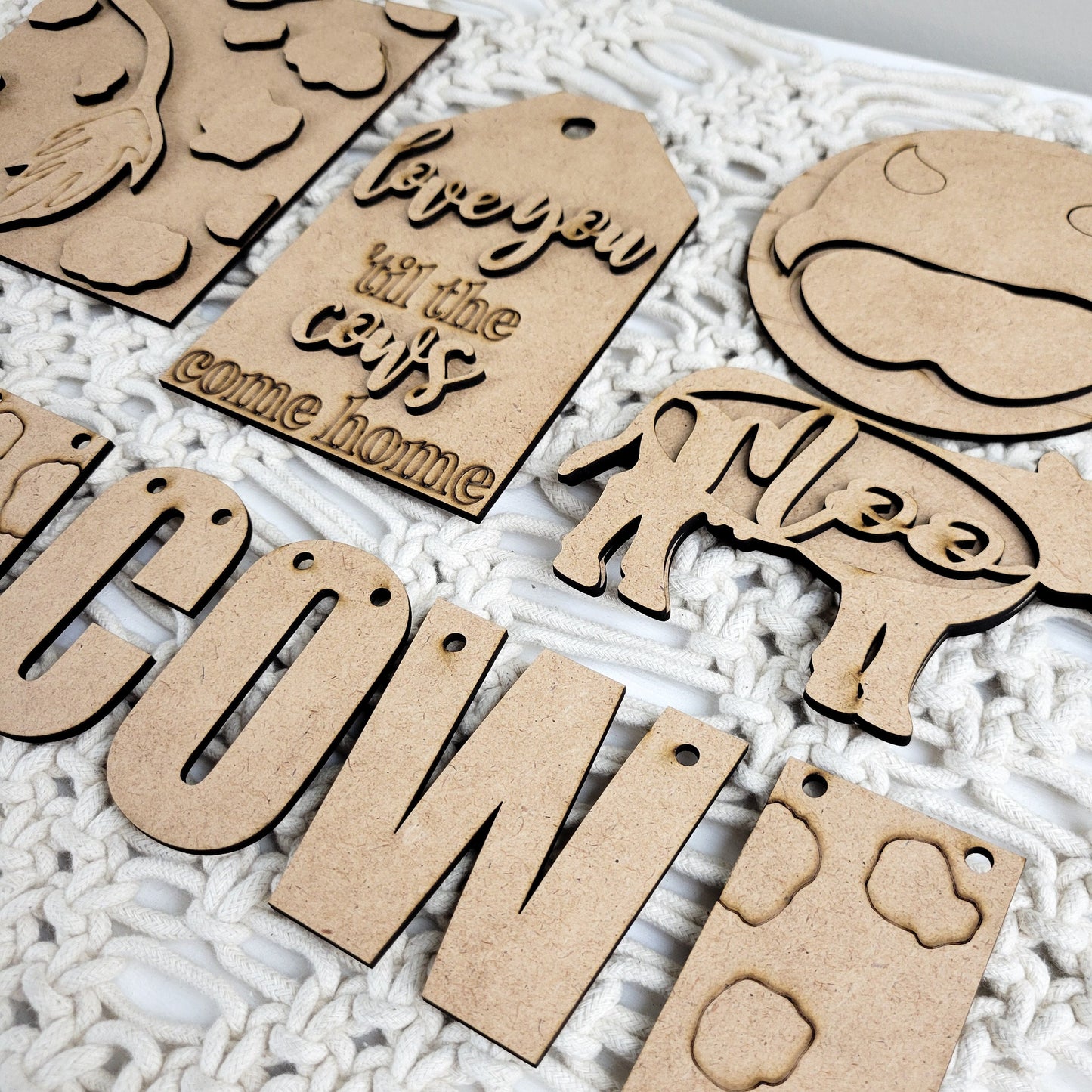 Cow Tiered Tray DIY Paint Kit