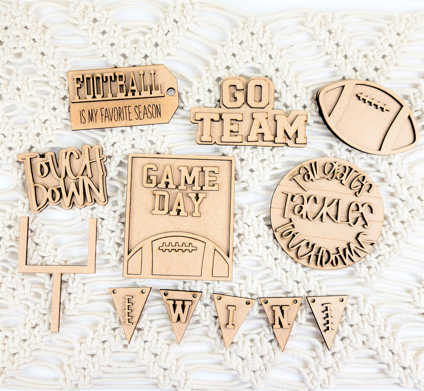 Football Game Day Tiered Tray DIY Paint Kit