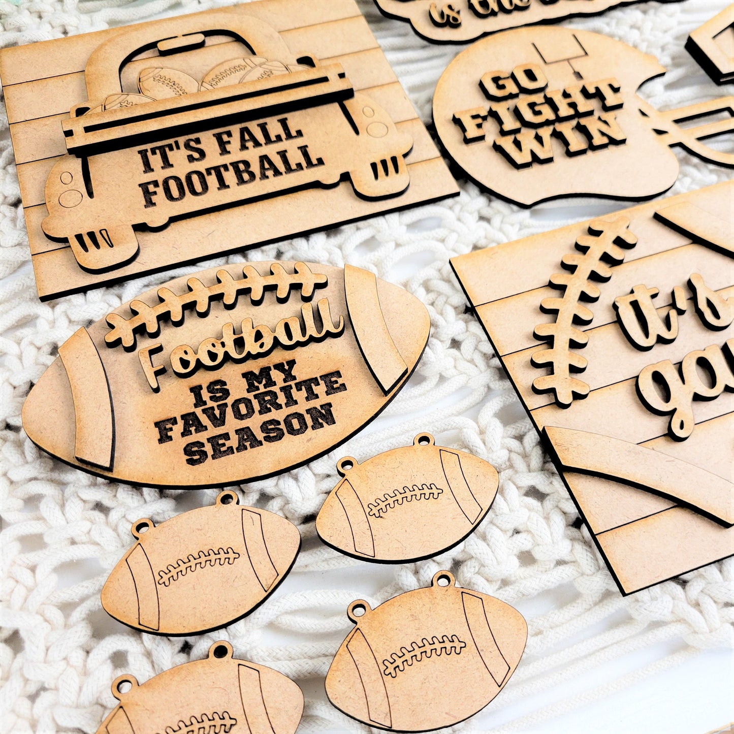 Football Season Tiered Tray DIY Paint Kit