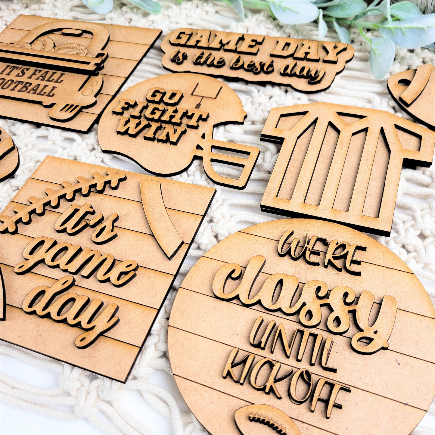 Football Season Tiered Tray DIY Paint Kit
