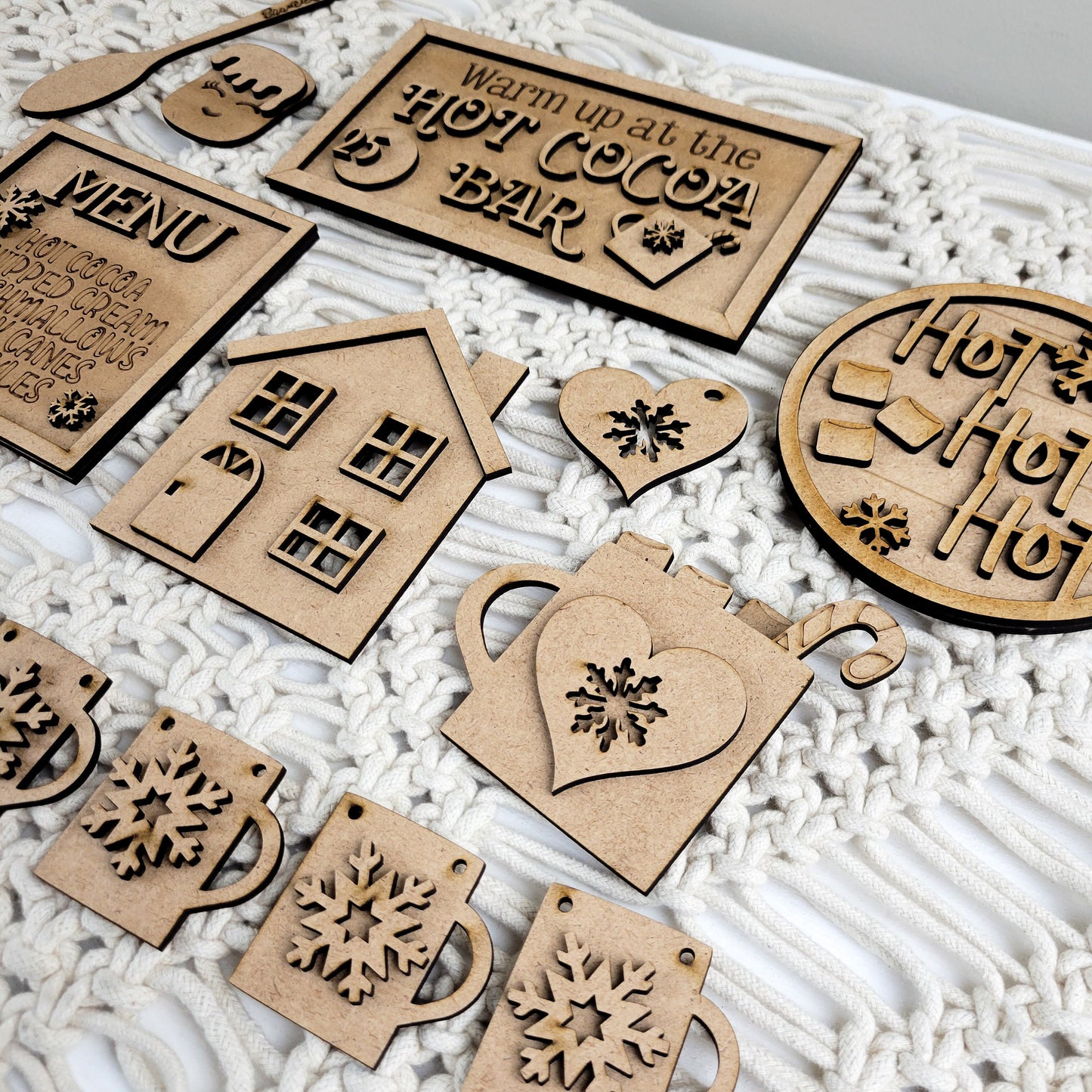 Hot Cocoa Tiered Tray DIY Paint Kit
