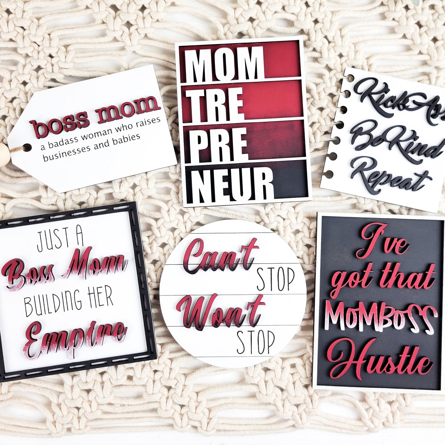 Boss Mom Entrepreneur Tiered Tray DIY Paint Kit