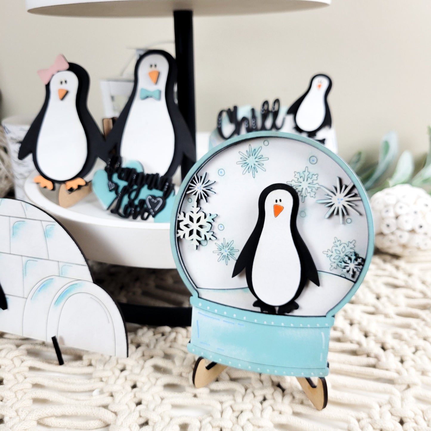 Penguins Tiered Tray DIY Paint Kit