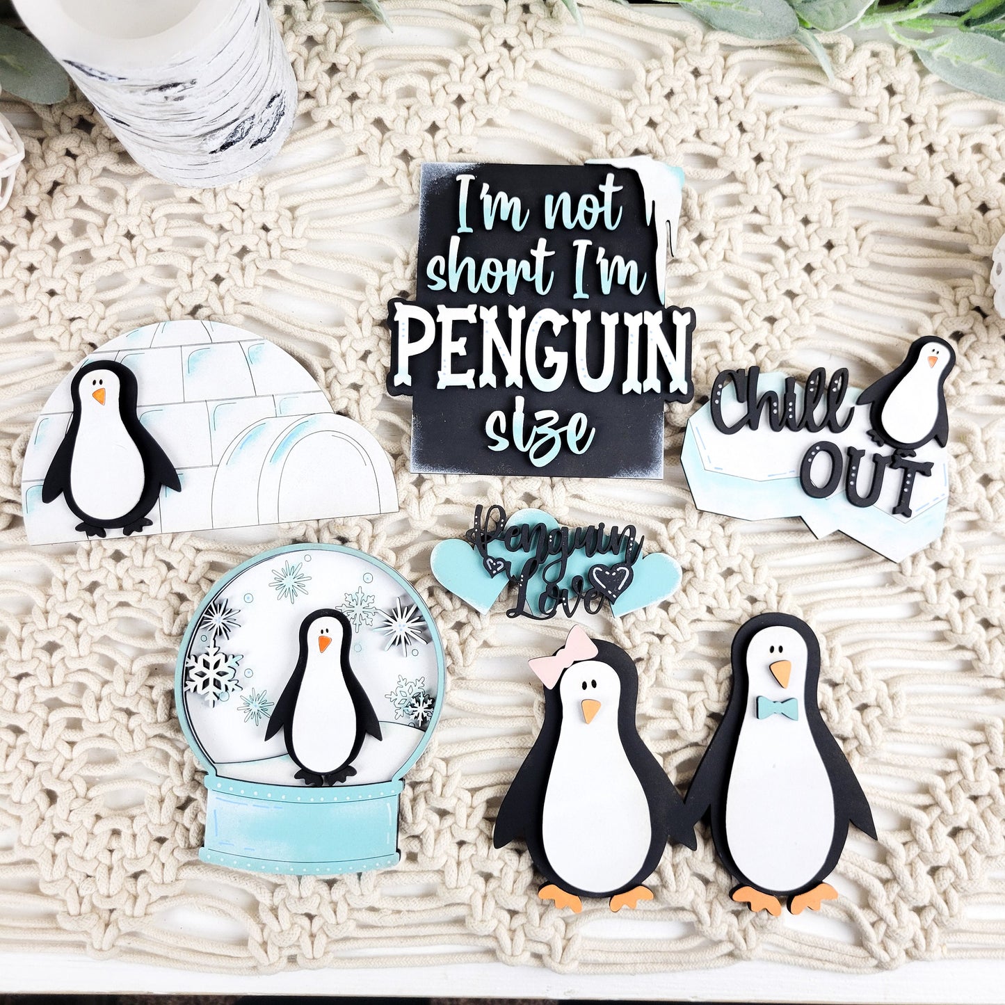 Penguins Tiered Tray DIY Paint Kit