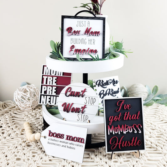 Boss Mom Entrepreneur Tiered Tray DIY Paint Kit