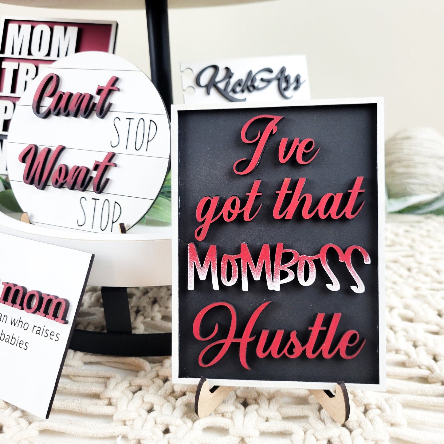Boss Mom Entrepreneur Tiered Tray DIY Paint Kit