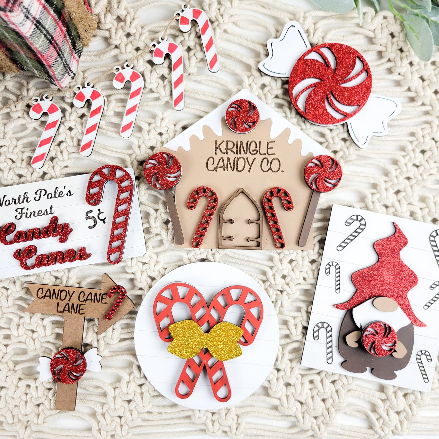 Candy Cane Lane Tiered Tray