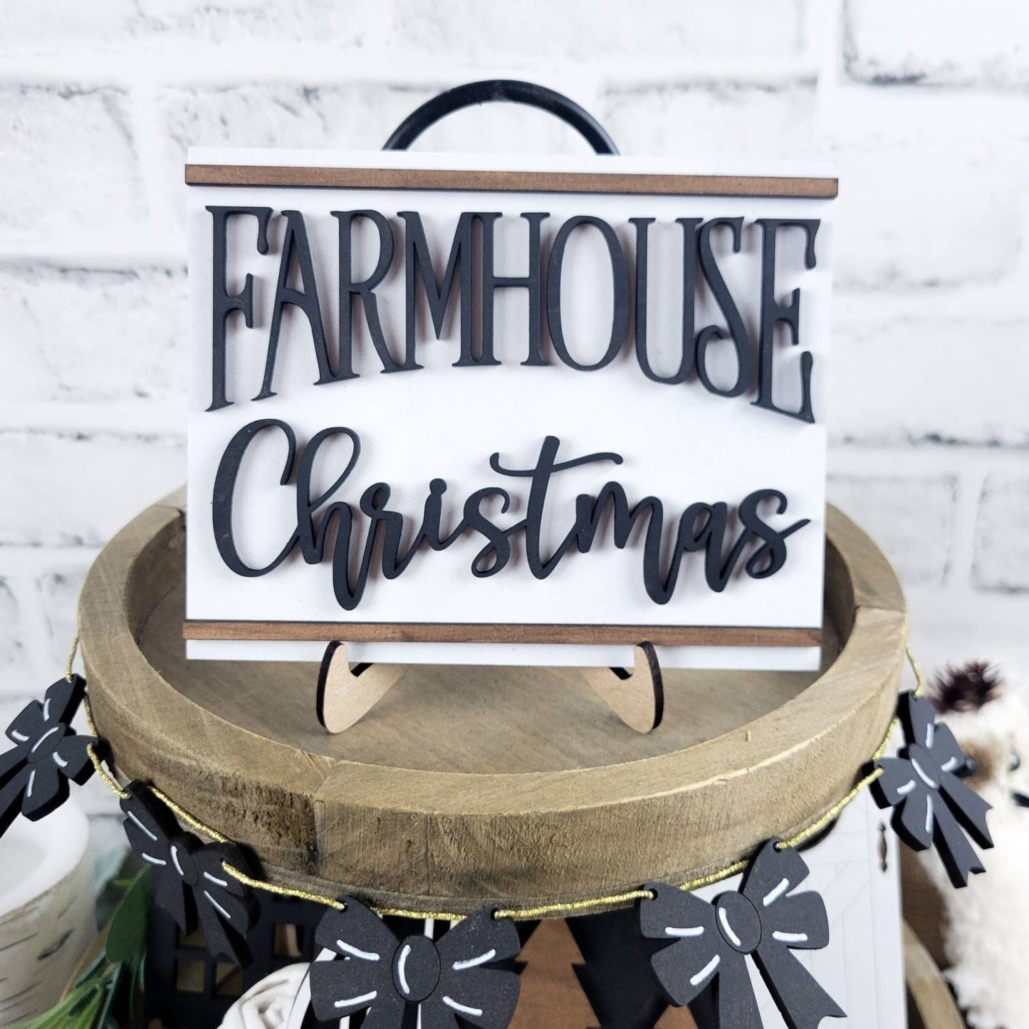 Farmhouse Christmas Tiered Tray DIY Paint Kit