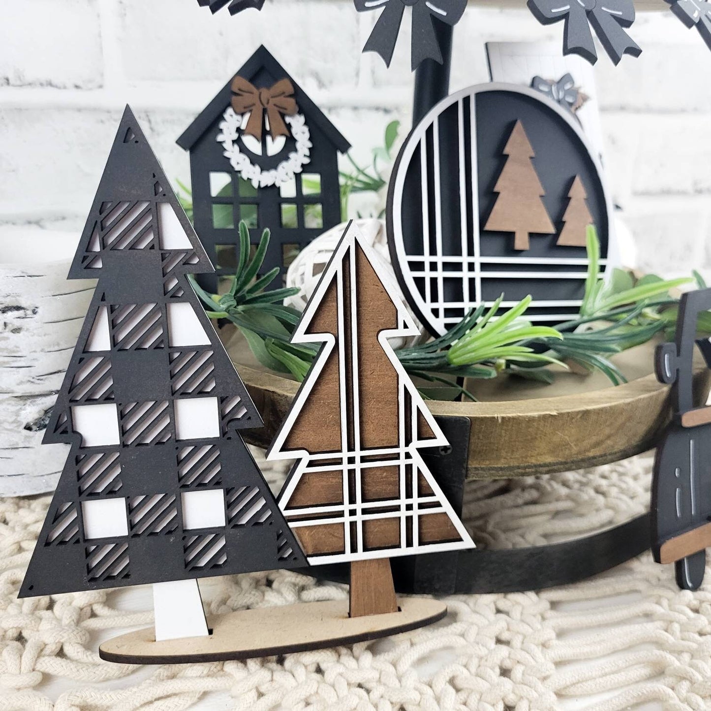 Farmhouse Christmas Tiered Tray DIY Paint Kit