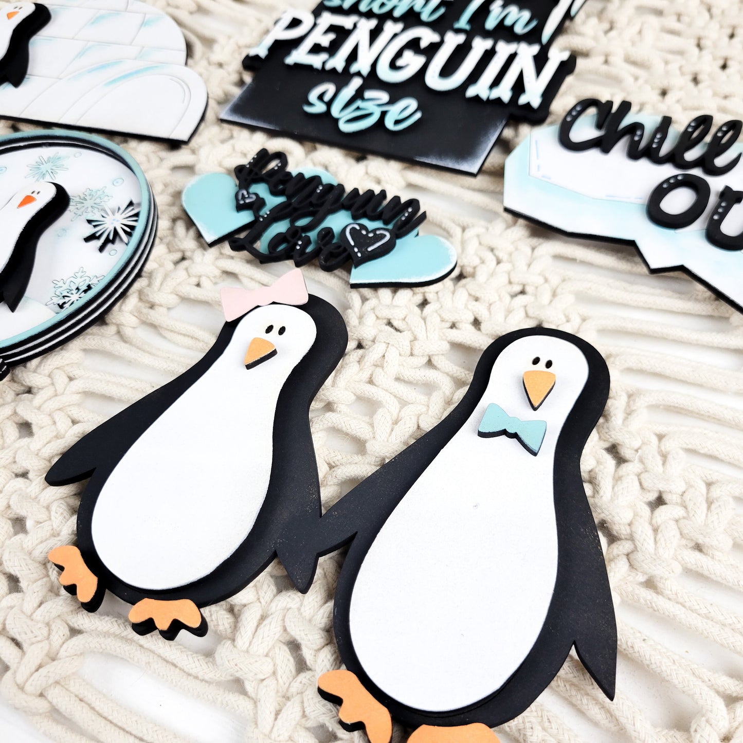 Penguins Tiered Tray DIY Paint Kit