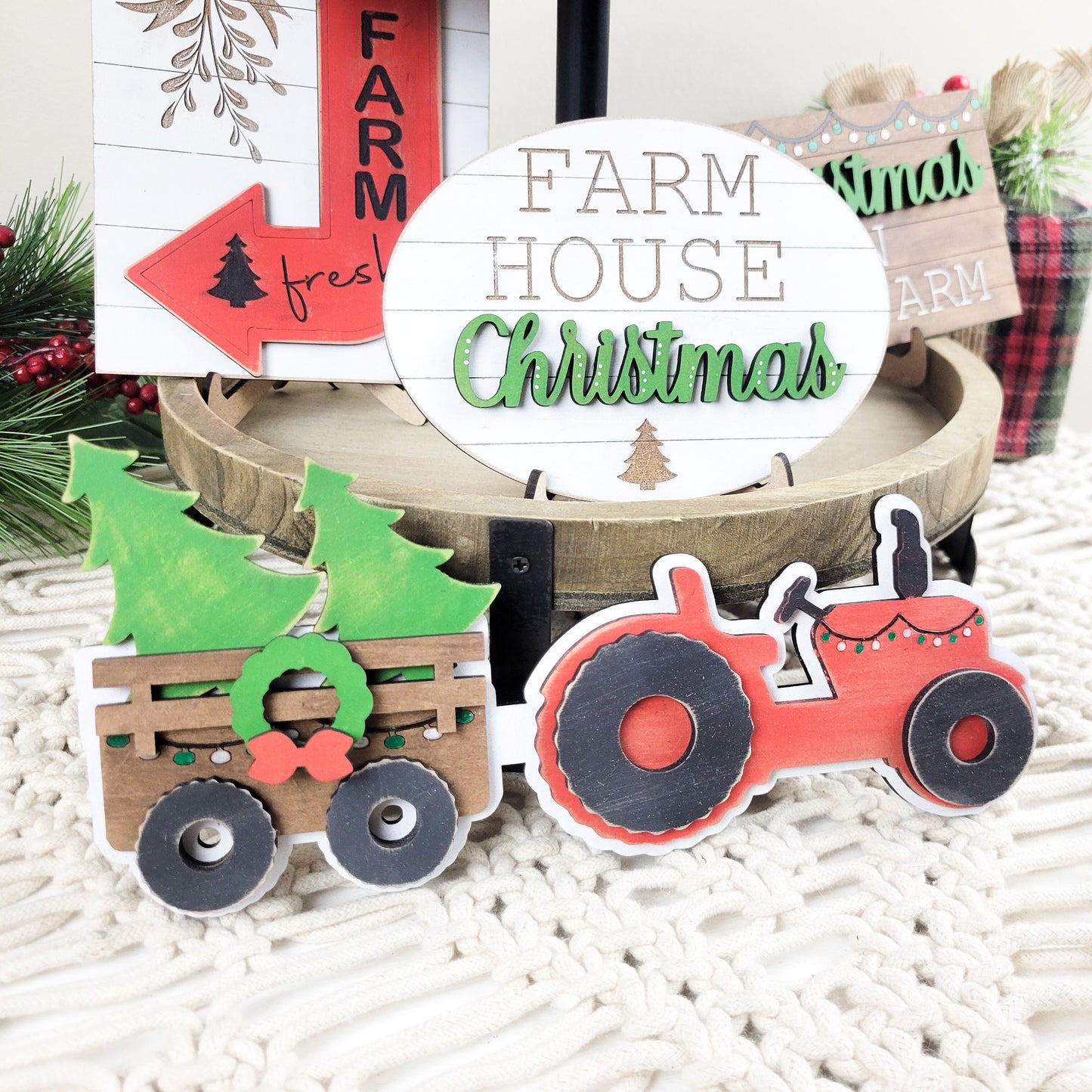 Christmas on the Farm Tiered Tray DIY Paint Kit