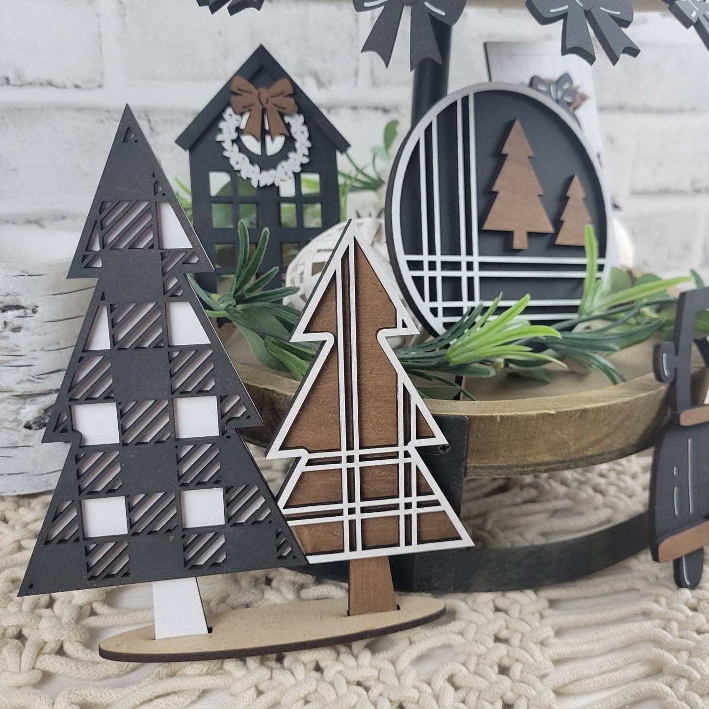 Farmhouse Christmas Tiered Tray DIY Paint Kit