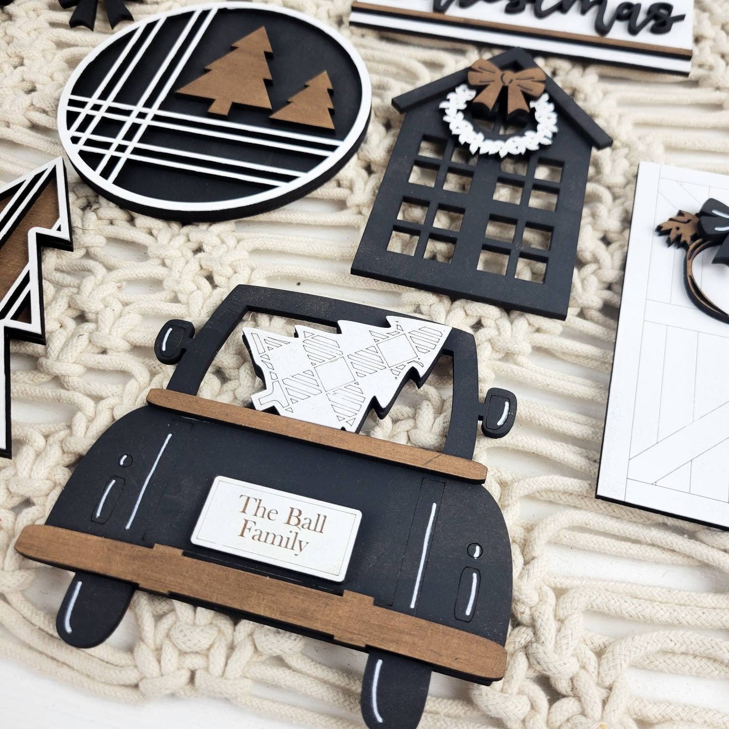Farmhouse Christmas Tiered Tray DIY Paint Kit