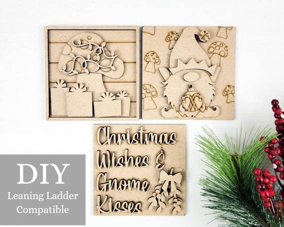 Christmas Wishes and Gnome Kisses Square Tiles