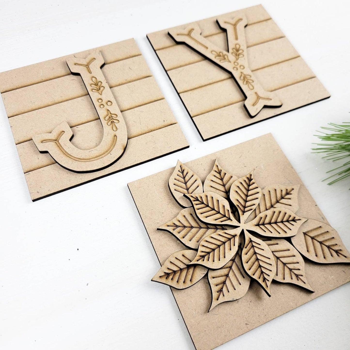 Joy Poinsettia Square Tiles