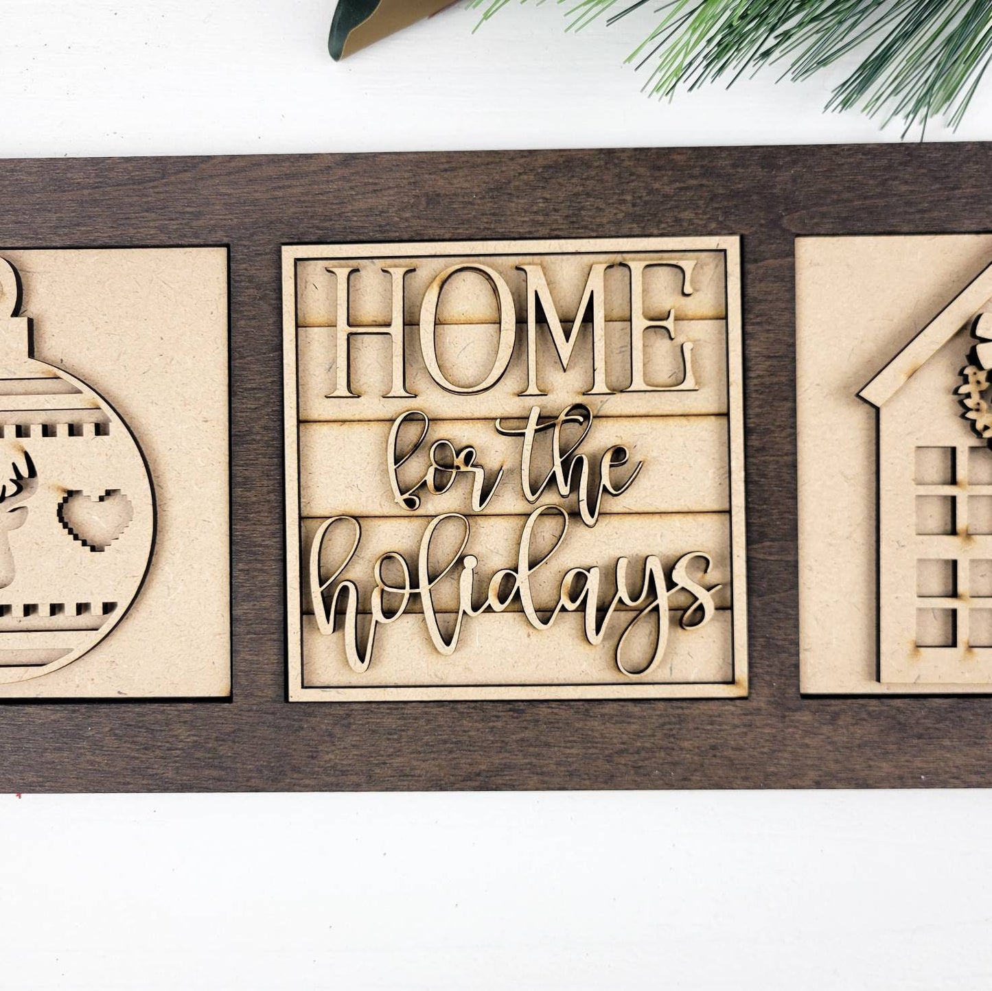 Home for the Holidays Square Tiles