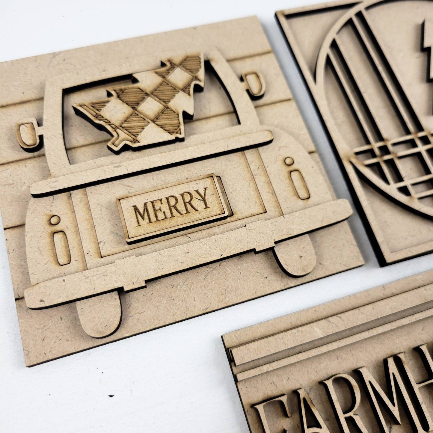 Farmhouse Christmas Square Tiles